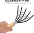 Yardwe 2pcs Rake with Mesh Net, 10 Inch Garden Rake Rake, Clamming Claws Shell Clam Digger Seafood Tool Garden Tools