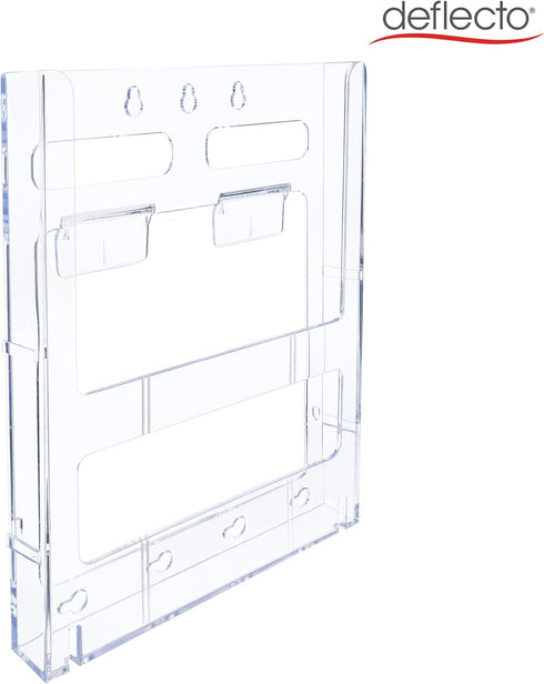 Deflecto Lit Loc Interlocking Magazine Holder - Clear, 11-1/4" x 9” x 1-1/4" (772001)