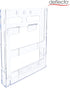 Deflecto Lit Loc Interlocking Magazine Holder - Clear, 11-1/4" x 9” x 1-1/4" (772001)