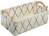 Small Storage Baskets, Toy Storage Organizer Rectangle Basket, Decorative Storage Basket with Wooden Handles