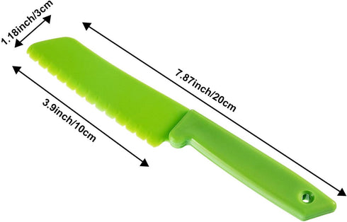 JOVITEC 10 Pieces Kid Plastic Nylon Cooking Knife Set, Safe Knives for Children in the Kitchen