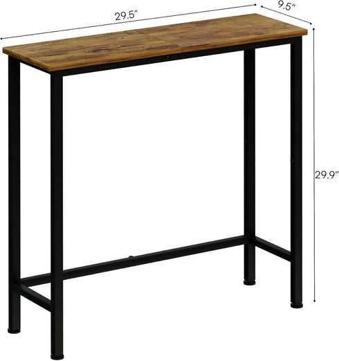 29.5" Narrow Console Table, Small Entryway Table, Thin Hallway Tables, Slim Sofa Side Tables for Hallway, Living Room