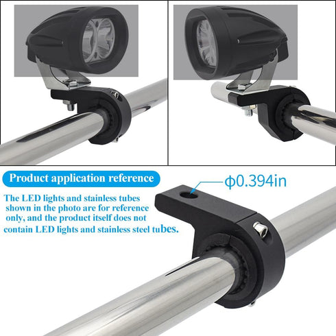 Motorcycle Aluminum Mounting Bracket Kit, 4Pcs Tube Clamp for Trucks, Car, ATV, Motorcycle