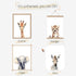 Set 6 8x10in Wodkwq Nursery Wall Art Safari Animal Canvas Prints Baby Girl Boy Room Decor Poster Pictures Cute Jungle