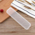 OriGlam Portable Flatware Box, Simple Travel Tableware Storage Case for Cutlery Kit (White)