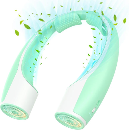 Rohent Portable Neck Fan - High Power Faster Cooling with 4 Speeds, Ultra Quiet Wearable Fan for Travelers, Hikers,