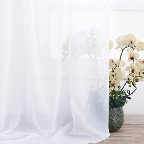 NICETOWN 216 Sheer Canopy Bed Curtains Panels - Home Decoration Sheer Voile Scarf Valance for Wedding (1 Panel, W60 x