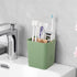 Electric Toothbrush Holder 3 Slots Tooth Brushing Holder with Bamboo Dividers for Bathrooms, Plastic Toothbrush and Toothpaste Organizer for Shower, Countertop, Vanity, Green