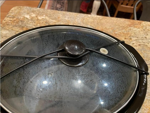 Elegant Black Rubber Band Lid Latch Strap - Suitable for 6/7/8 Quart Slow Cooker Lid