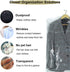 30 Pack Clear Plastic Clothes Covers, 35.4inch Dry Cleaning Dust Proof Garment Bags for Home Storage