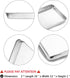 Baking Sheet Set of 2 - Stainless Steel 2-Piece Cookie Sheet, Rectangle Size 16 x 12 x 1 inch, Non Toxic
