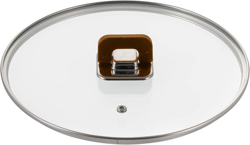 NutriChef 3.7 Quart Sautepan Pot-See-Through Tempered Glass Lids, Works with Model: NCCWSTKBR (Brown), One Size by NutriChef