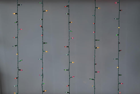 Brite Star 100 Count Mini String Christmas Lights, Multi - 22 Feet Indoor/Outdoor with Green Wire