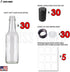 Cross 5oz Woozy 30 Hot Sauce Bottles, Empty Clear Glass Bottles with Shrink Capsules, Small Wine Bottle with Shirnk