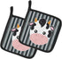 Caroline's Treasures BB6926PTHD Pair of Cow Face Pot Holders, 7.5 x 7.5, Heat Resistant Kitchen Hot Pads