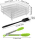 8" Air Fryer Rack for Air Fryer, Stainless Steel Three-Layer Air Flow Rack with Rus-tproof Oil Brush Food Clip,Air Fryer Accessories Fit all 5.8QT - 6QT Air fryer(Silver)