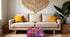 22x22x5 inches, CRAFT KALA Indian Square Patchwork Traditional Pouf Cover Indian Living Room Poufs Decorative