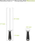 White Ceramic Knife Sharpener Honing Rod. Best Professional Knife Sharpening Tool.| 12 Inch Honing Stick. Ceramic Honing Rod for Chef's Knife and Kitchen Knife by Shenzhen Knives