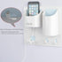Bedside Shelf Wall Mounted Rack Organizer with Headset Stand, Drink Holder, Small Hooks for Bedroom, Bathroom
