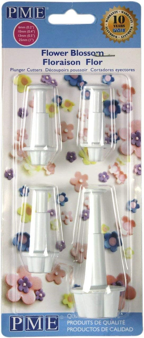 PME Plunger Cutters, Flower Blossom, Set of 4, 4-Pack