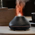 Simulation Flame Aromatherapy Machine, USB Small Air Humidifier with Colorful Flame Effect (Black)