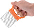 2Pcs Stainless Steel Onion Holder Slicer Cutter Tool for Kitchen Worker - Tomato, Lemon, Potato Vegetable Slicing