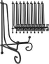 Iron Display Stand 10 Packs, 10 Inches Plate Stand for Photo, Black Foldable Easel Holder for Frame, Artwork,