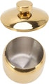 Stainless Steel Condiment Pot, Gold Seasoning Jar with Lid, Spice Storage Container for Home Kitchen (Gold)