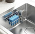 Sink Caddy Sponge Holder for Kitchen Sink, 2 Suspension Options, SUS304 Stainless Steel (Silver)