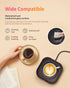 3-Temp Settings 4 Mug Warmer - Coffee Mug Warmer for Desk with Hrs Auto Shut Off, Fastest Heating & Smart Wood Candle