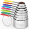 Wildone 8-Piece Measuring Cups Set, Stainless Steel Nesting Cups for Dry and Liquid Ingredients, Dishwasher Safe