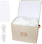 Wedding Dress Storage Box - Preservation Box with Lid, Foldable Acid-Free Organizer with Gloves and Acid-Free Paper,
