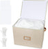 Wedding Dress Storage Box - Preservation Box with Lid, Foldable Acid-Free Organizer with Gloves and Acid-Free Paper,