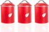 Self-Care Saf-Care Kitchen Canisters, Valentine Red Canister Set with Tight Sealed Lids, Set of 3, SC-002