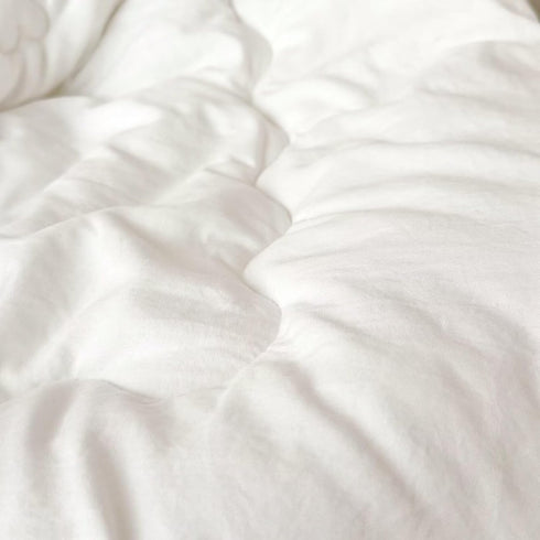 47x59 Inch, 1.9 BuLuTu White Down Alternative Comforter for Crib Toddler Bed, Soft Breathable Quilted Blankets, Extra
