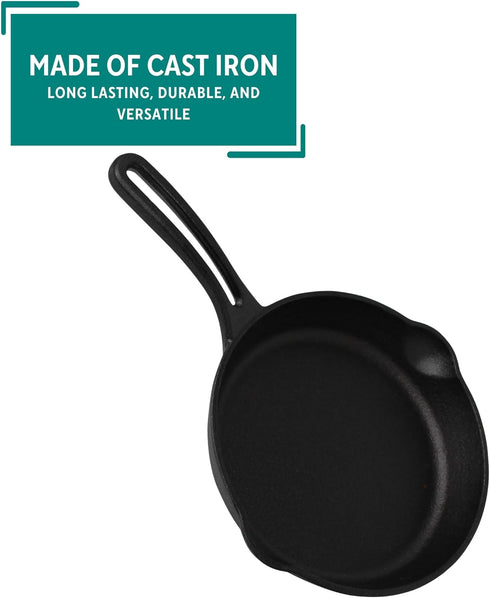 Mirro 6in Preseasoned Cast Iron Skillet