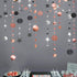 Decor365 Black Glitter Rose Gold Circle Garlands - Twinkle Little Star Party Decoration Hanging Banner Backdrop for