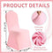 Yahpetes (1 Chair Cover Pink Polyester Spandex Banquet Chair Covers Slipcover Flat Front Stretch Spandex Chair Covers