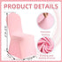 Yahpetes (1 Chair Cover Pink Polyester Spandex Banquet Chair Covers Slipcover Flat Front Stretch Spandex Chair Covers