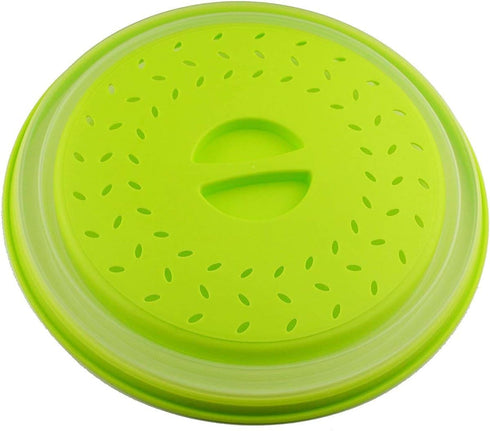 Dependable Industries' 2-in-1 Collapsible Microwave Splatter Guard Cover & Vegetable Washing Colander