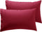 Nestl Burgundy Pillow Cases, Queen Size Set of 2, Soft 1800 Microfiber, 20x30 Inches