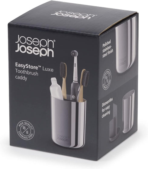 Joseph Joseph EasyStore Luxe Stainless-Steel Toothbrush Caddy