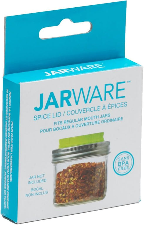 Jarware Green Spice Lid for Regular Mouth Mason Jars