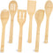 HANSGO 6PCS Bamboo Cooking Utensils Set, Spatula Spoons for Home Kitchen, Housewarming Gift