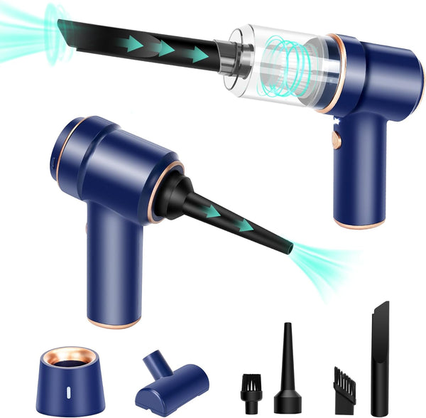 Handheld Vacuum Cordless, Mini Vacuum Cleaner, 8000Pa Desk Vacuum, 120W High Power 2 in 1 Air Duster, Keyboard Vacuum