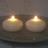 Qidol 4 Pack Waterproof Flameless Floating Candle Battery Operated Flickering Electric Led Light with Timer, Warm White