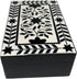 collectiblesBuy Handmade Rectangular Keepsake Wooden Storage Box, Classic White Base Floral Design Jewelry Organizer