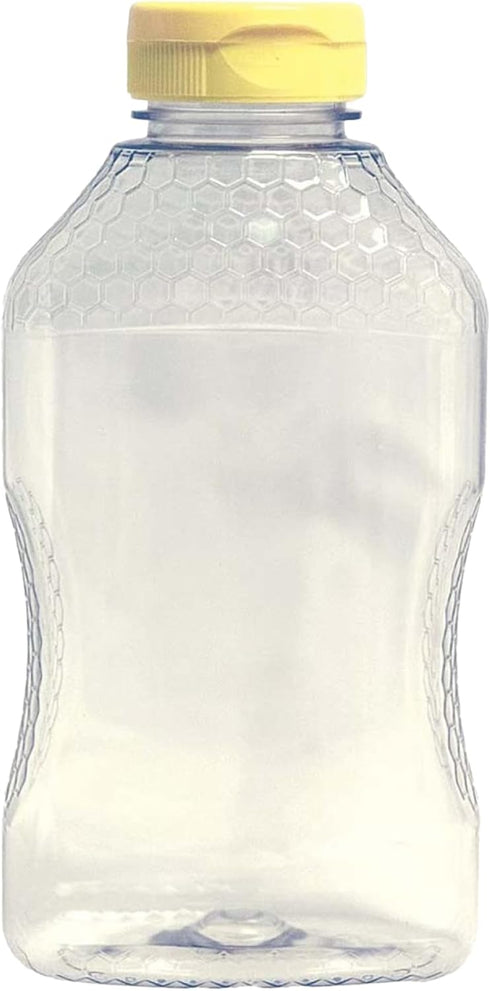 Mann Lake Refillable Hourglass Honey Jars | 1.5 lb Plastic Containers with