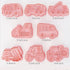 8 Set Set Transportation Vehicle Cookie Cutters with Plunger Stamper Piece Construction Vehicles Cookie Cutters Car