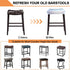 Set 4 Counter Counter Bar Stool Cover Rectangle of Velvet Stretch Height Bar stools Slipcovers Saddle Stool Slipcover
